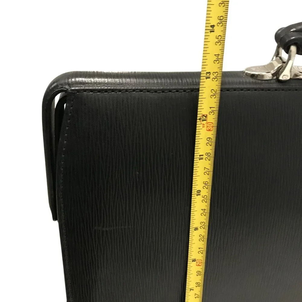 Elegant Black Leather Italian Briefcase Professional Business Luxury Bag